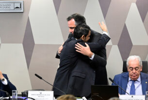 Rodrigo Pacheco na sabatina de Jorge Messias ao STF