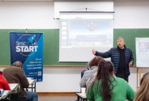 Uma das aulas presenciais de 2025 do Sesc Start