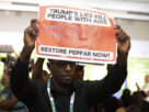 Ativistas protestam contra política dos EUA e pedem PEPFAR em conferência de Aids no Rio