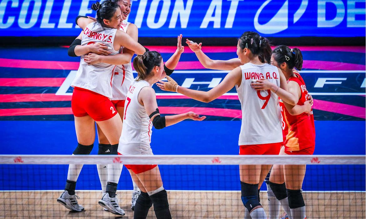 Virada espetacular: China elimina EUA e avança à semifinal da Liga das Nações de vôlei feminino