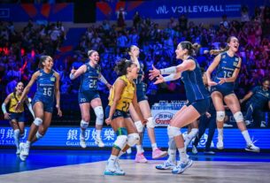 Seleção feminina de vôlei do Brasil vence Itália e garante vaga na final da Liga das Nações