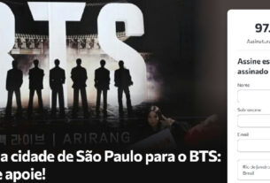 Fãs mobilizam 97 mil assinaturas para entregar chave de São Paulo ao BTS