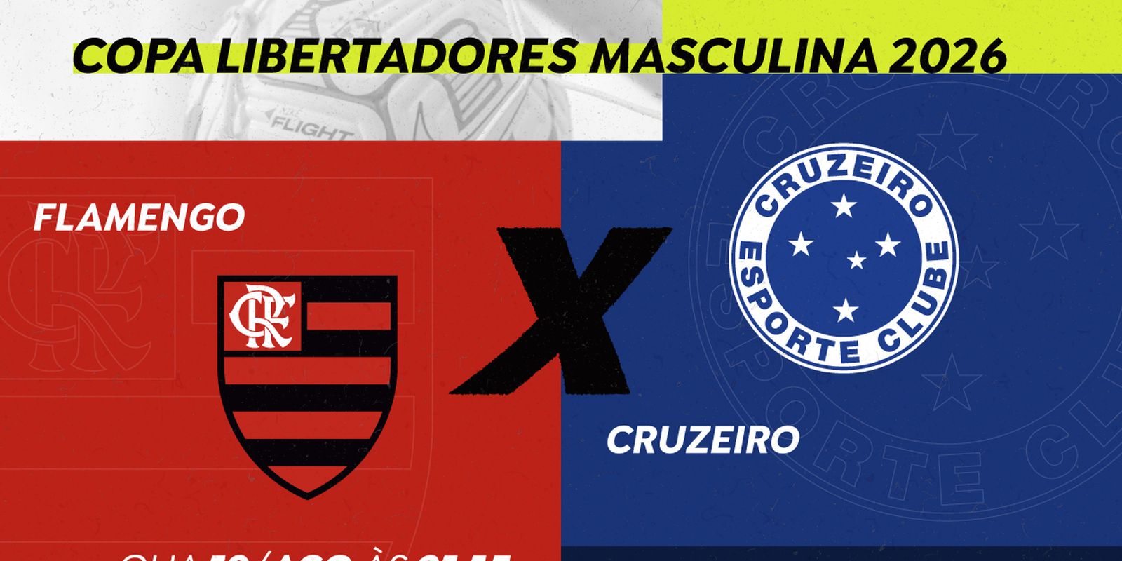 Libertadores 2026: Flamengo e Cruzeiro decidem vaga nas quartas com transmissão da Rádio Nacional