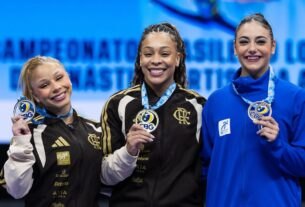 Lorrane Oliveira e Caio Souza conquistam o topo do pódio no Brasileiro de Ginástica