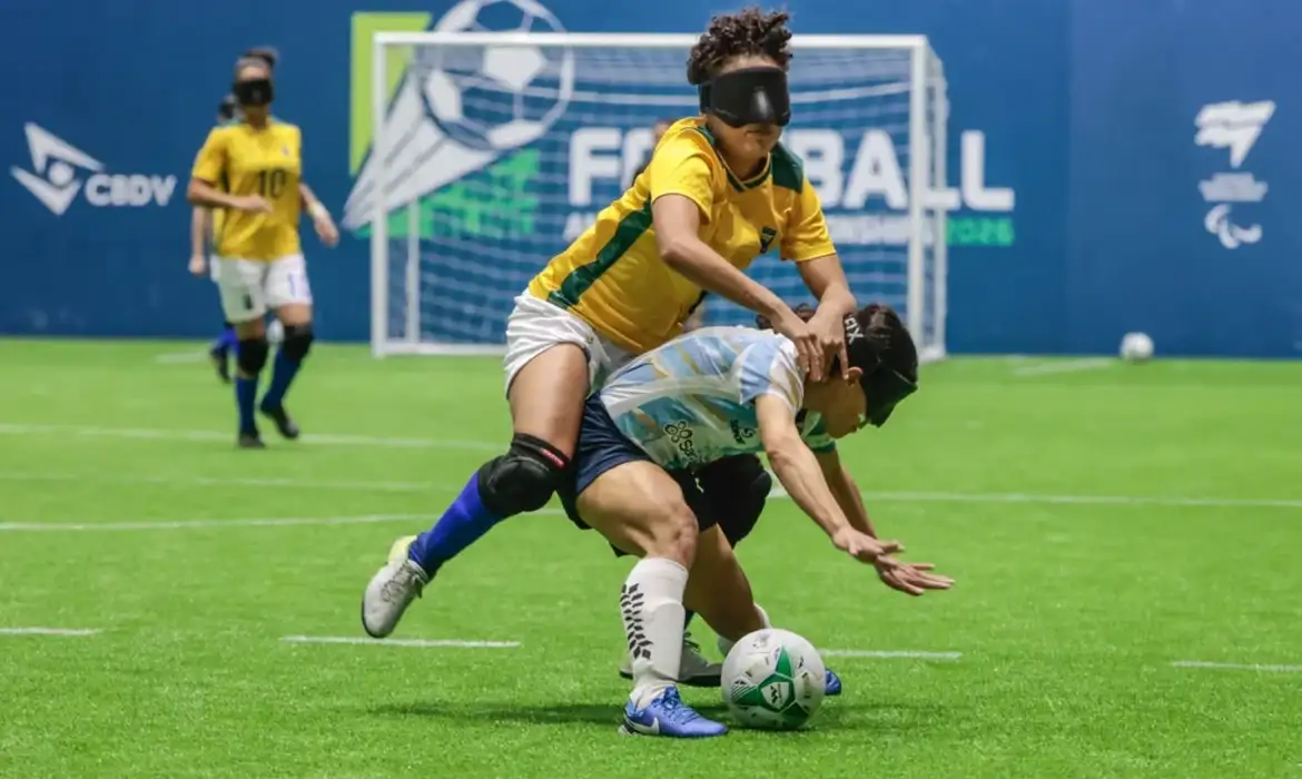 Brasil conquista prata na Copa América de futebol de cegas após final acirrada